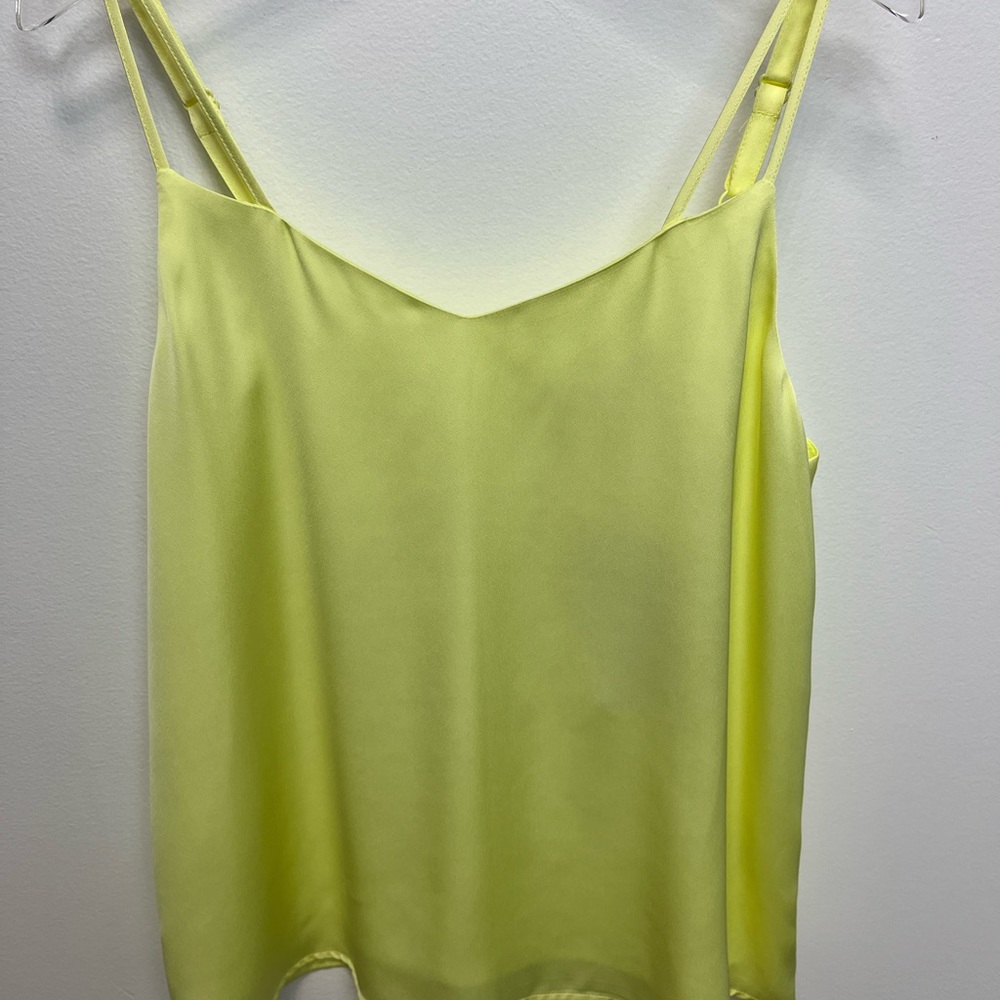 Yellow Satin Camisole Top